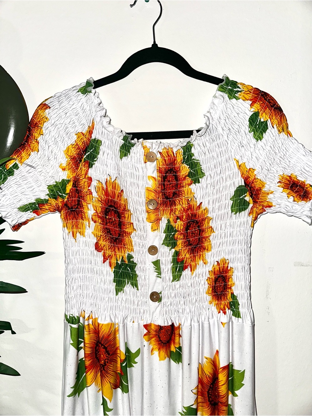 White Sunflower Maxi Dress - Picture 5 of 6